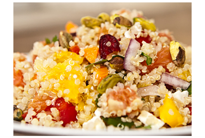 What can we say about our Quinoa Salad recipe? It's a hit any time of year for lunch or as a side dish at dinner. The citrus makes this salad taste fresh all year long.