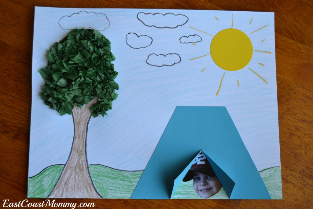 camping craft_paper tent camping craft_paper tent