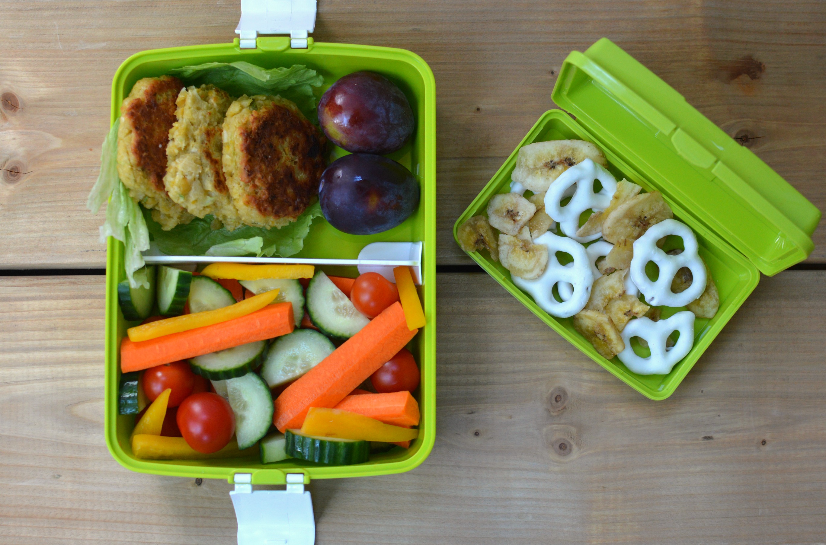 Bento Box Lunch #2 - Crispy Chickpea Patties