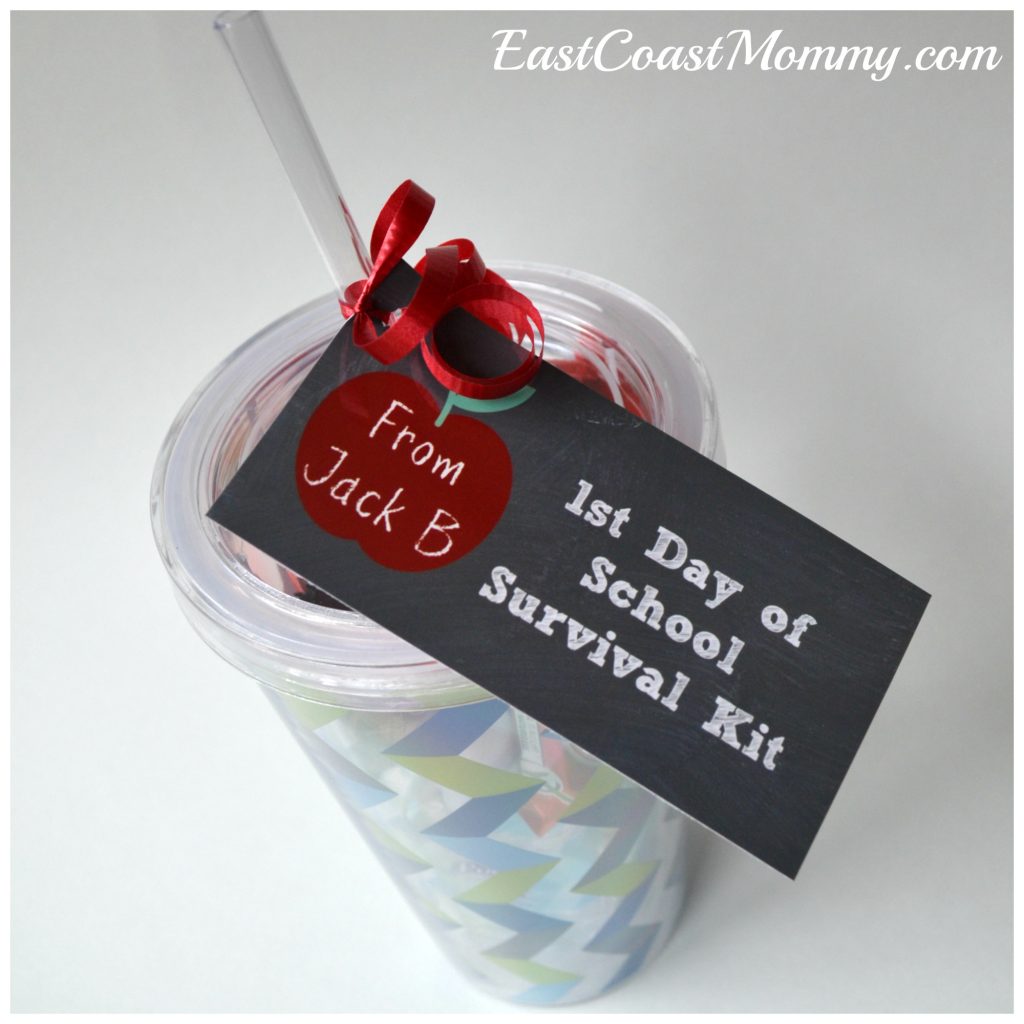 first day of school teacher gift survival kit