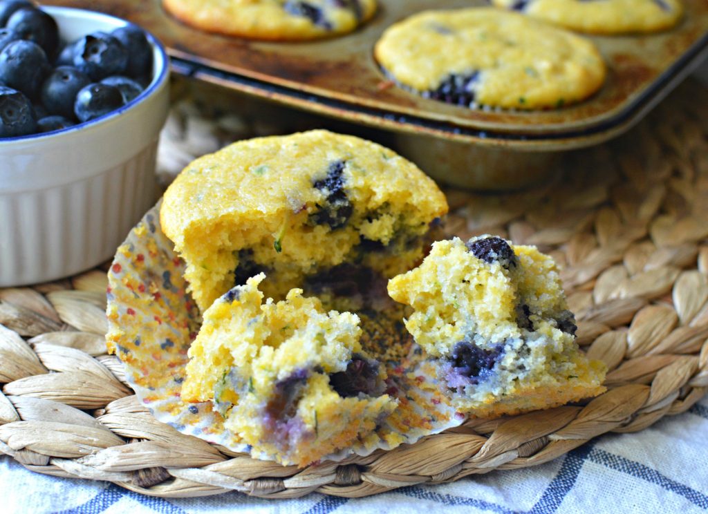 Blueberry and Zucchini Cornbread Muffins - SavvyMom