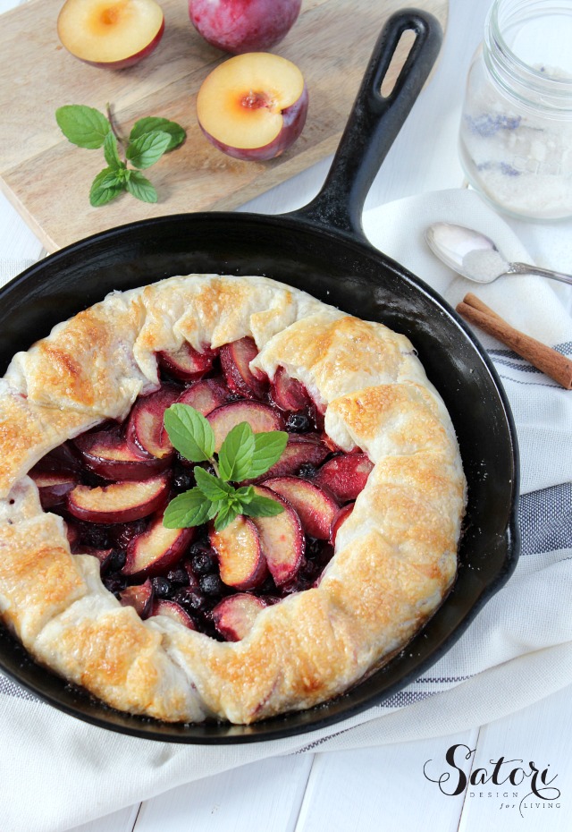 Plum & Saskatoon Berry Galette