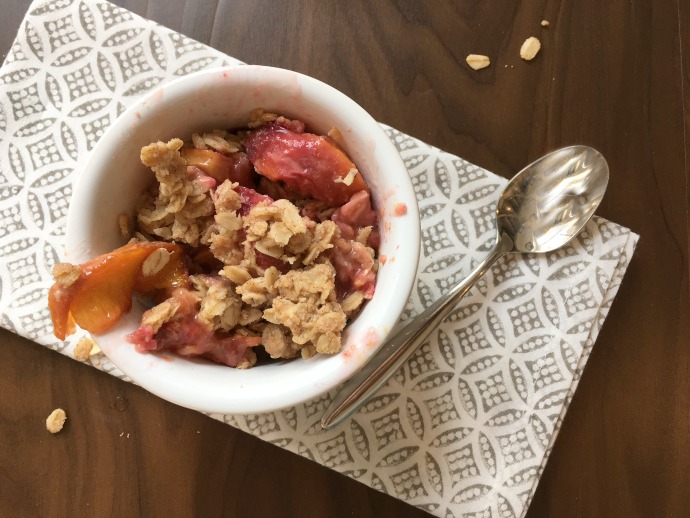 Nectarine Crisp with Plums