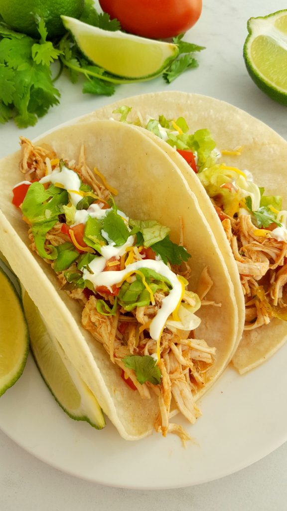 Crock Pot Shredded Chicken Tacos