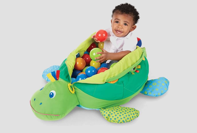 Melissa & Doug Giant Turtle Zip-Up Ball Pit