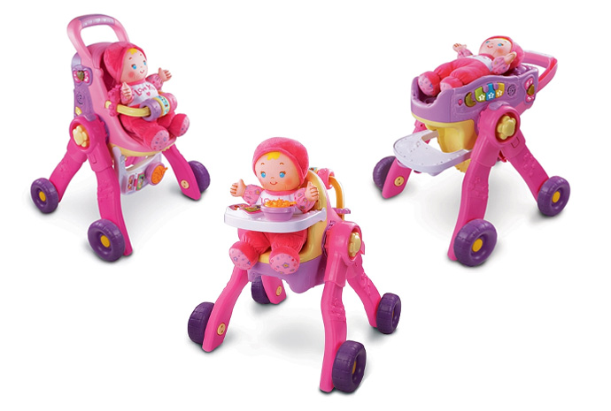 Vtech - Baby Amaze - 3-in-1 Care & Learn Doll Stroller