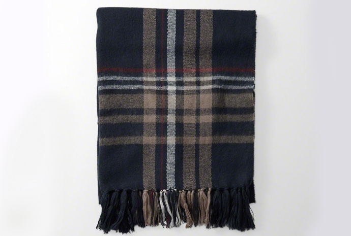 Fringe-Trim Blanket Scarf