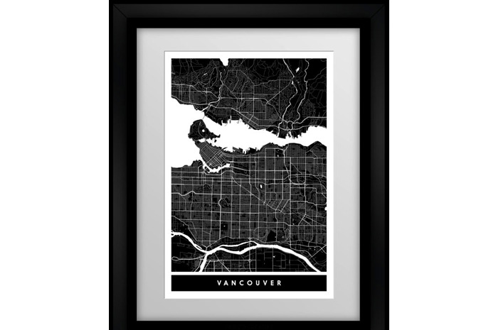 Minimalist Map of Vancouver