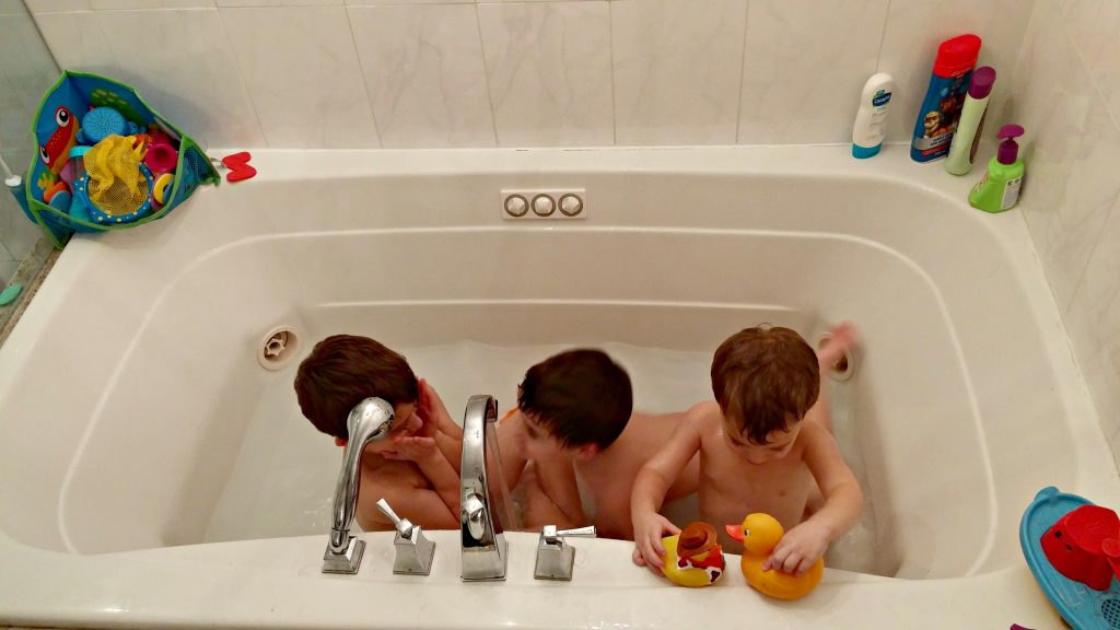 Boys in the bath