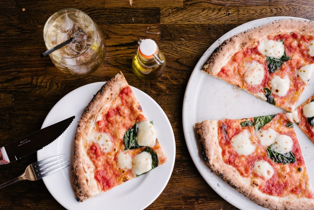 Margherita on a plate