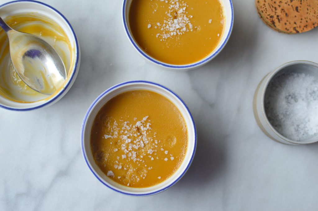 Salted Caramel Pots de Creme in a slow cooker