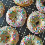 Baked Birthday Cake Donuts