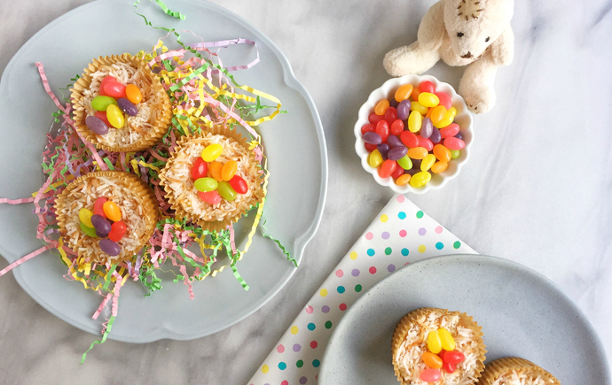 Coconut and Vanilla Bean Cheesecake Nests Easter Cheesecake Dessert