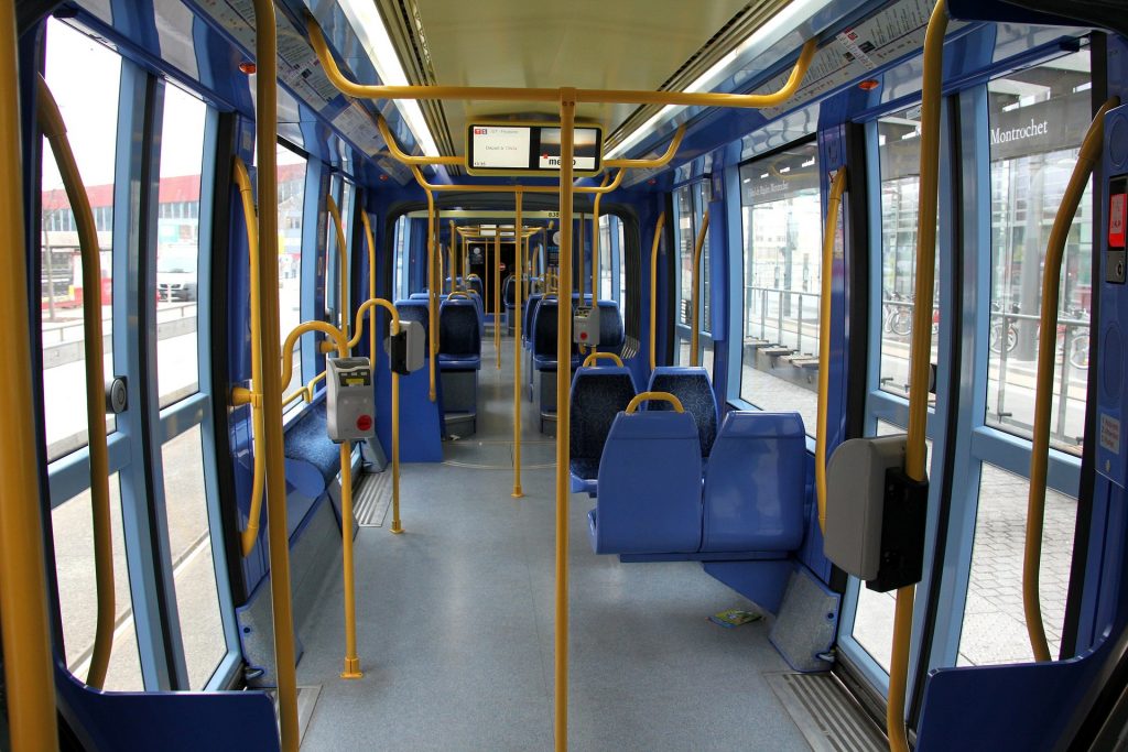 interior of city bus