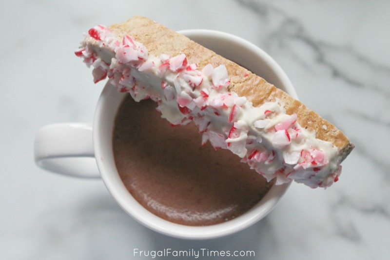 christmas candy cane white chocolate bicotti mocha gift