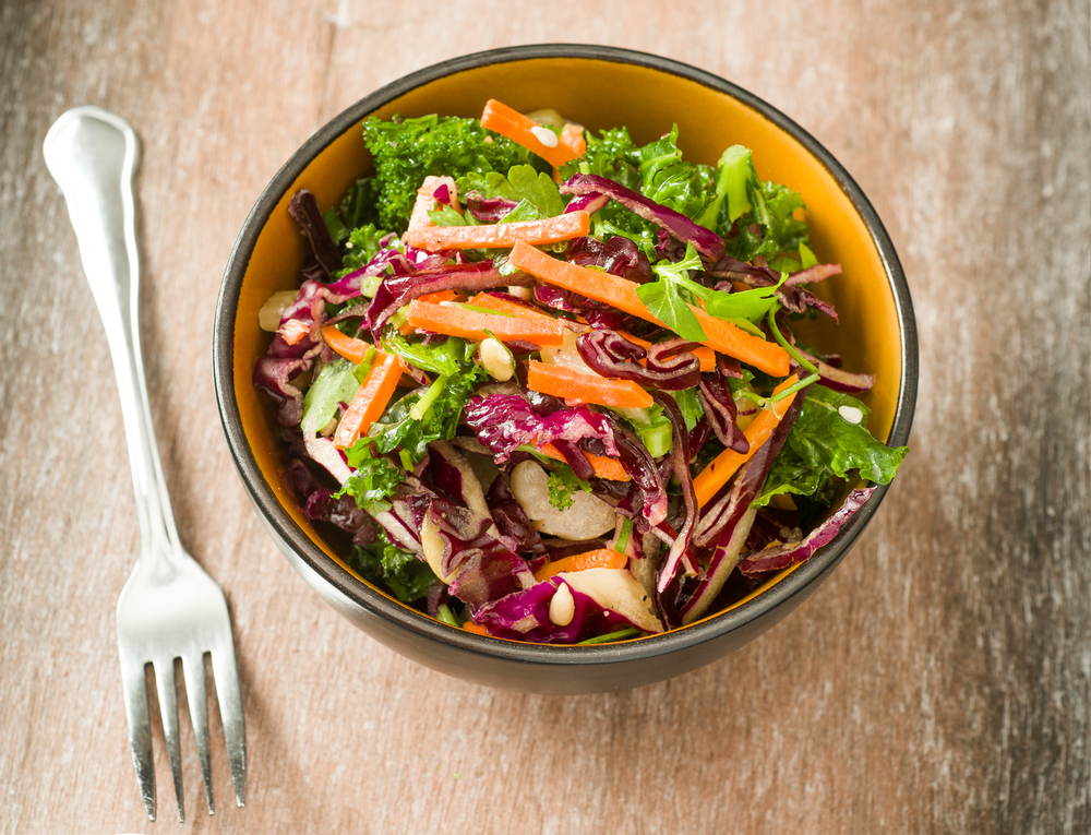 Kale, Cabbage and Carrot Asian Slaw, Summer Salad, Summer Side dish