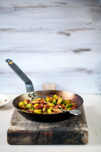 6 speedy winter sides, brussels sprouts with pine nuts and pancetta