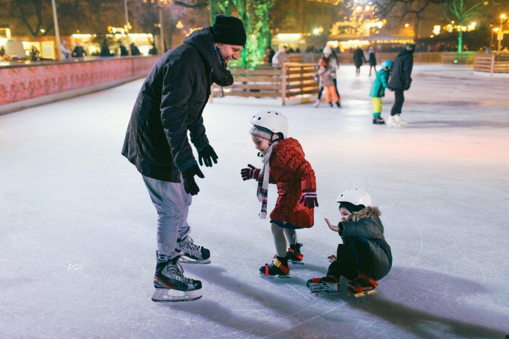 Outdoor ice skating in Calgary