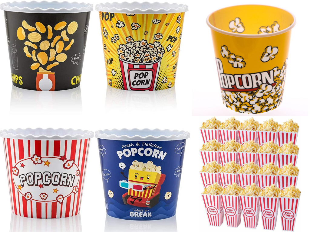 outdoor movie night popcorn containers