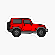 Red Jeep Sticker - SavvyMom