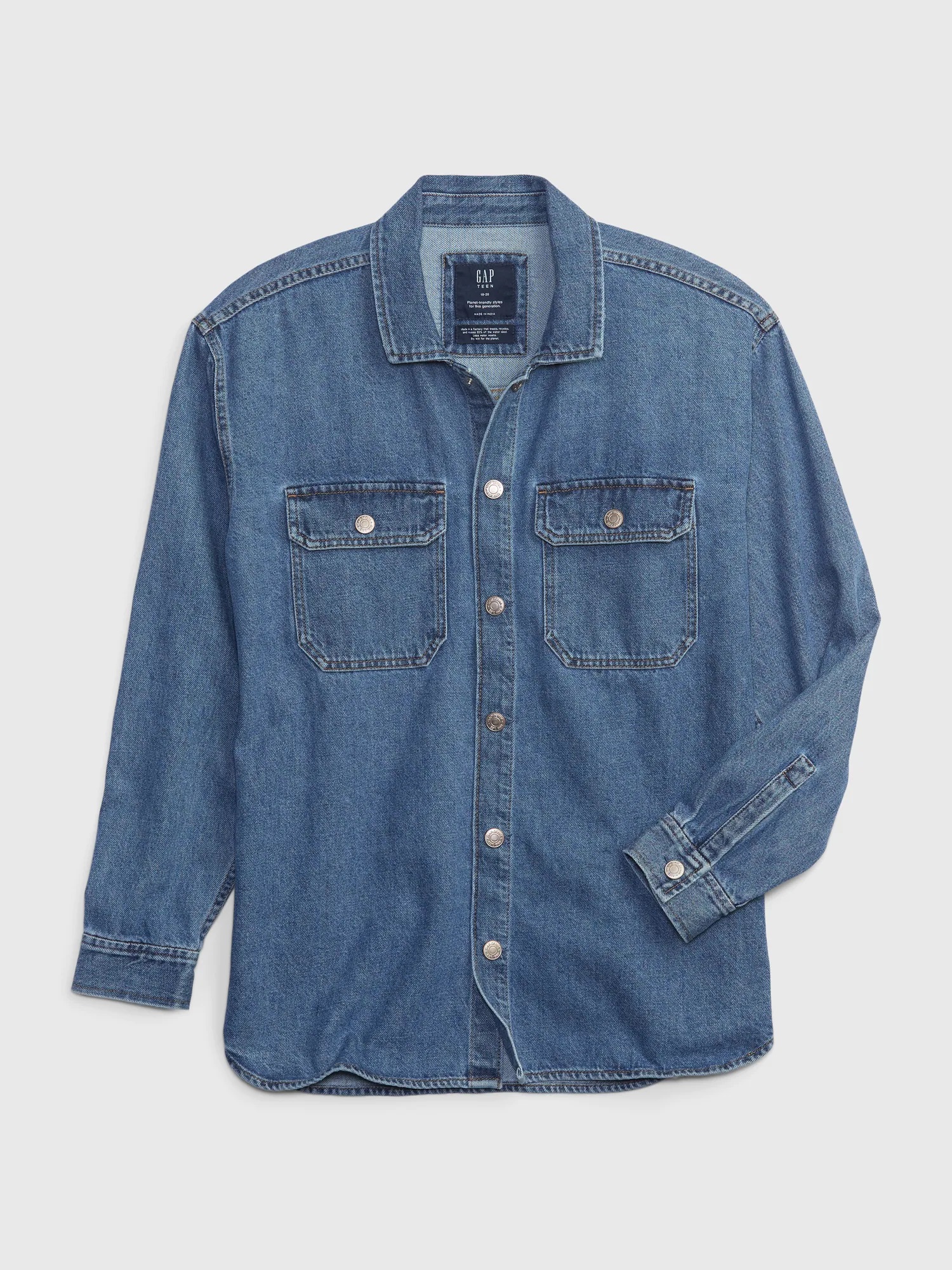 Oversized Denim Shirt - SavvyMom