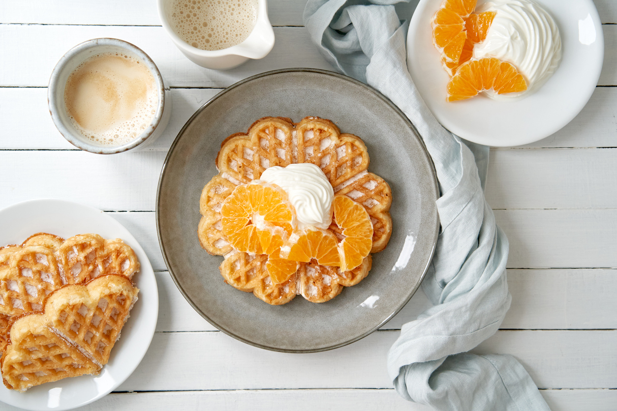 Orange Vanilla Yogurt Waffles - SavvyMom