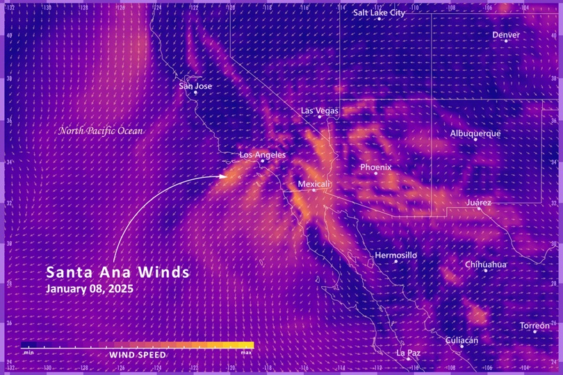Santa Ana Winds 20250108 Wind Weather Map Los Angeles Infographic Turning Climate Change Anxiety Into Positive Action - SavvyMom