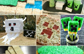 minecraft party ideas food cake games decorations invites printables