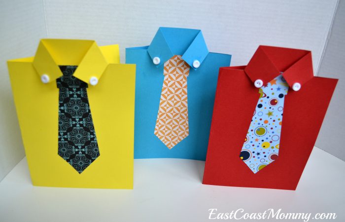 shirt and tie fathers day cards
