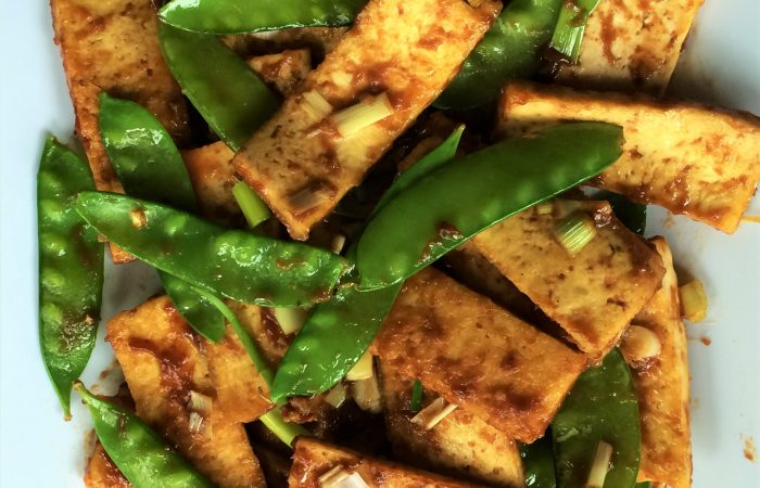 sweet and sour lemongrass tofu