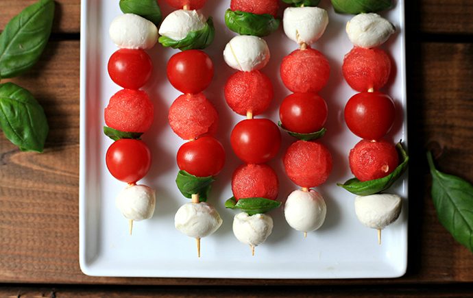 Watermelon Caprese Skewers