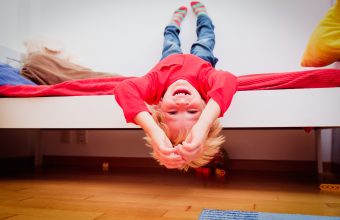happy little boy having fun at home, kids playtime