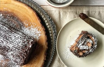 Chocolate Yule Log Cake - Full Size