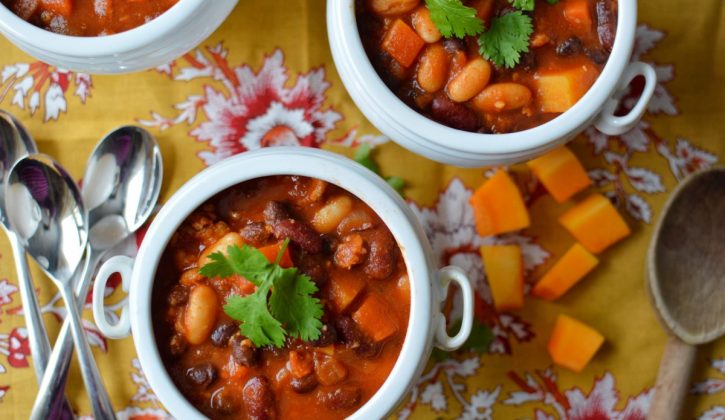 Three-Bean and Turkey Sausage Chili