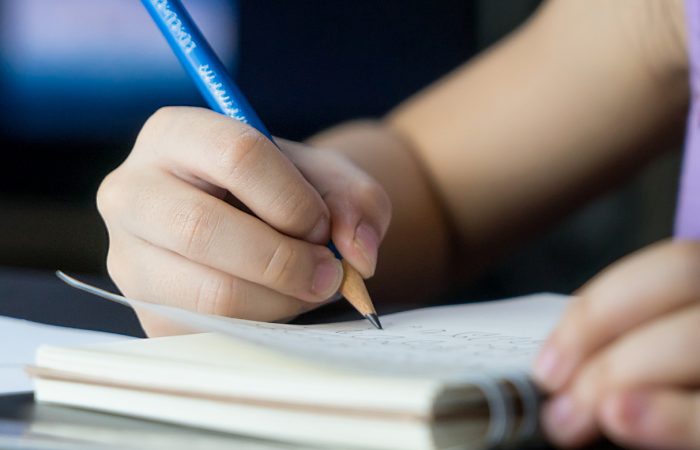 Kids writing