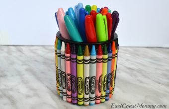 crayon vase with markers