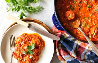 Baked Shrimp with Tomtoes and Feta