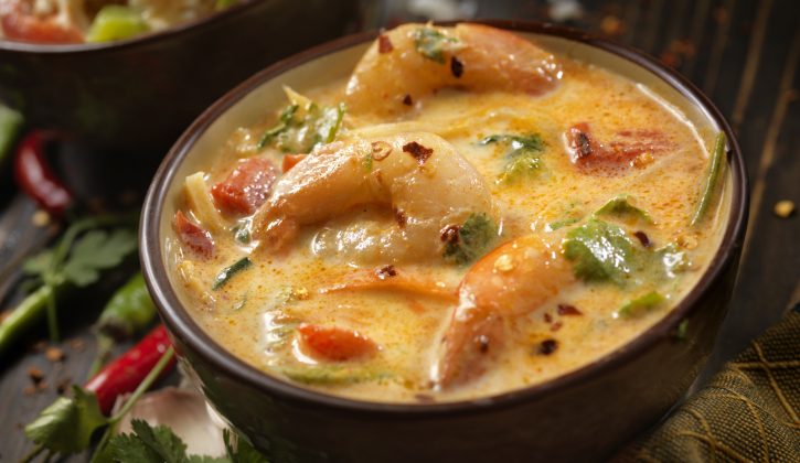 Spicy Shrimp, Coconut Milk Curry with Vegetables