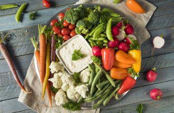 Raw Refreshing Vegetable Crudites Plate