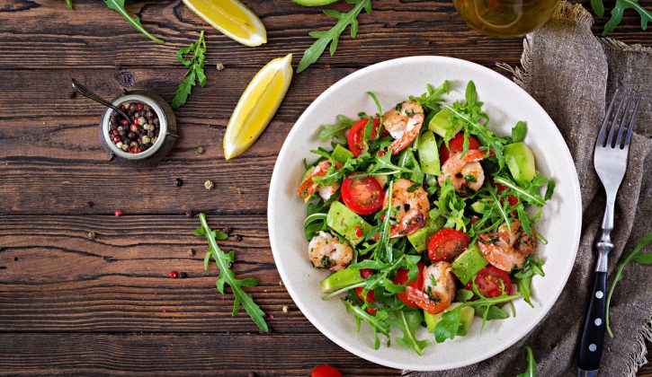 Gluten-Free Quinoa and Shrimp Salad with Avocado Dressing