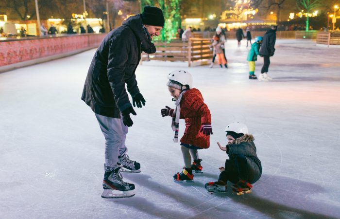 Outdoor ice skating in Calgary