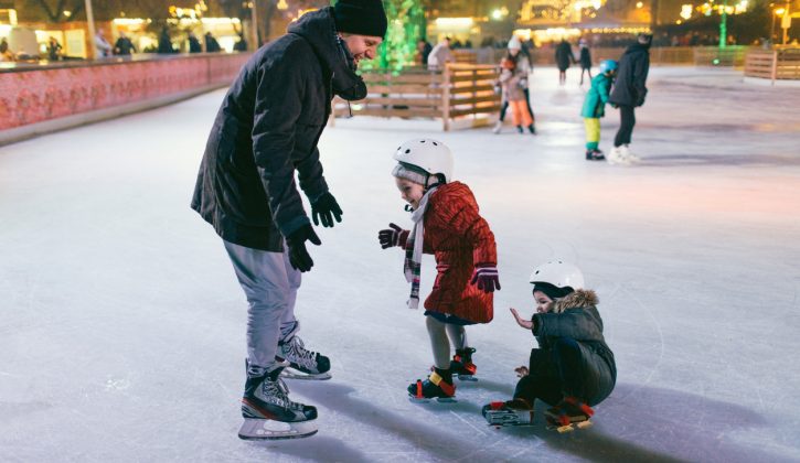 Outdoor ice skating in Calgary