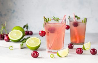 Summer Cocktails - Sour Cherry Gin Smash - SavvyMom
