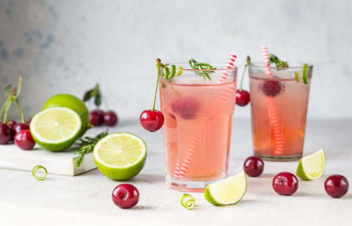 Summer Cocktails - Sour Cherry Gin Smash - SavvyMom