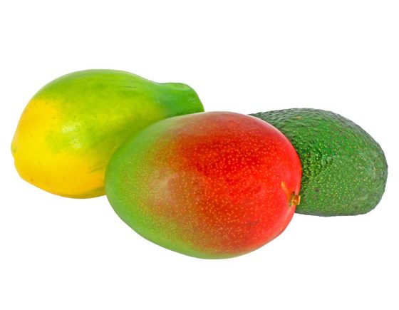 Avocado, Mango and Papaya