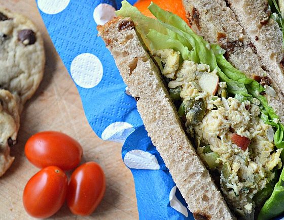 Crunchy Chicken Salad on Raisin Bread
