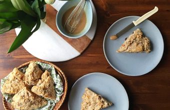 Carrot Cake Scones with Brown Sugar Glaze