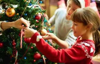Kids Decorating Christmas Tree
