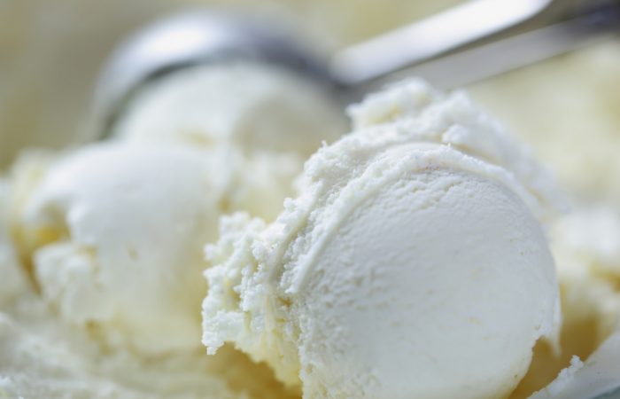Scooping Vanilla Ice Cream