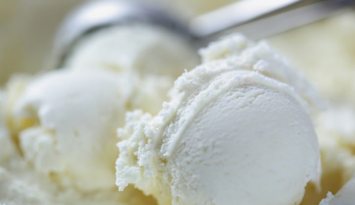 Scooping Vanilla Ice Cream